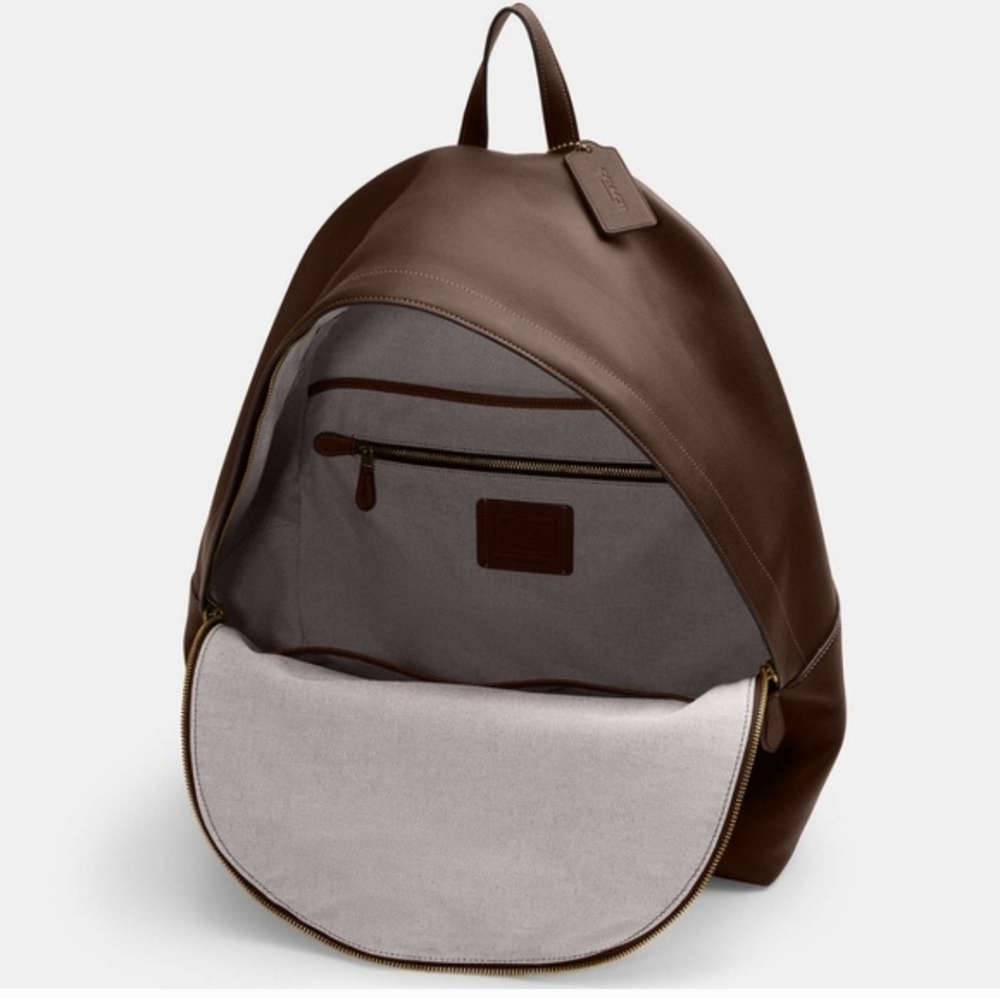 COACH Leather Kisslock Large Frame Backpack - Picture 12 of 14